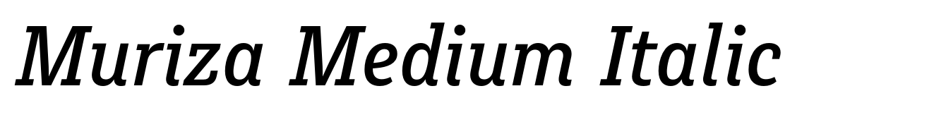 Muriza Medium Italic
